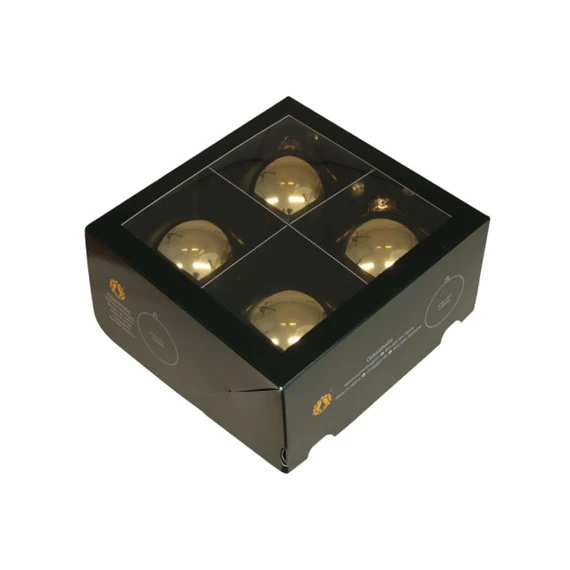Gömb 10 cm bright gold shiny S/4
