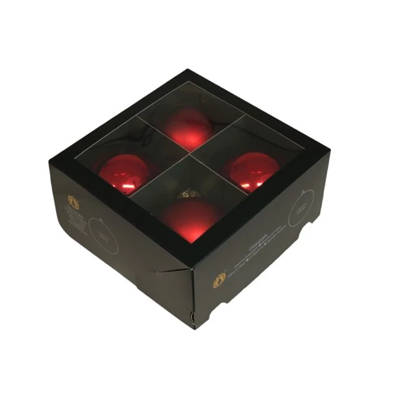 Gömb 10 cm red combi S/4