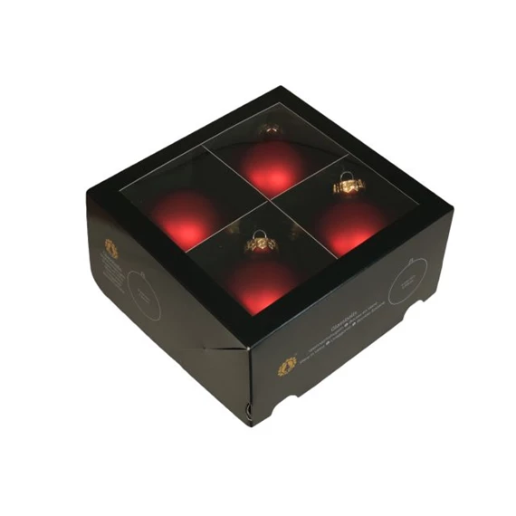 Gömb 10 cm red mat S/4