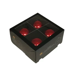 Gömb 10 cm red shiny S/4