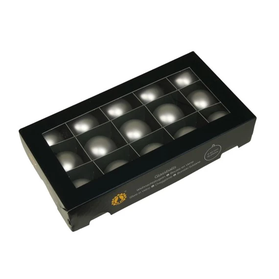 Gömb 4 cm silver mat S/15