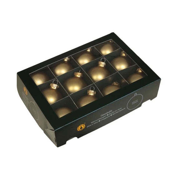 Gömb 5,7 cm bright gold mat S/12