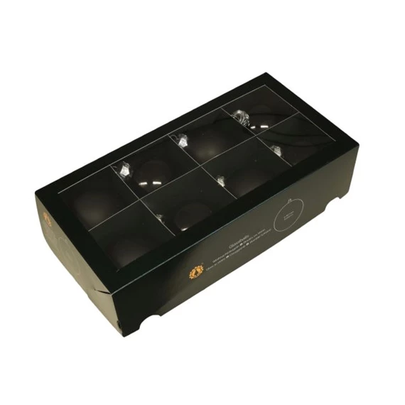 Gömb 8 cm black S/8