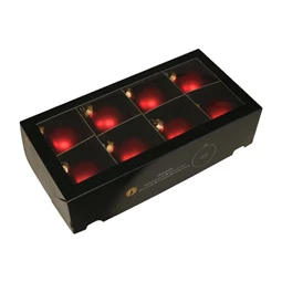 Gömb 8 cm red mat S/8