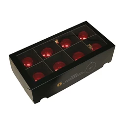 Gömb 8 cm red shiny S/8