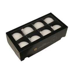 Gömb 8 cm white satin S/8