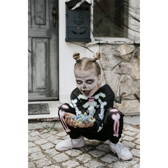 Gyerek csontváz jelmez, méret 116-128