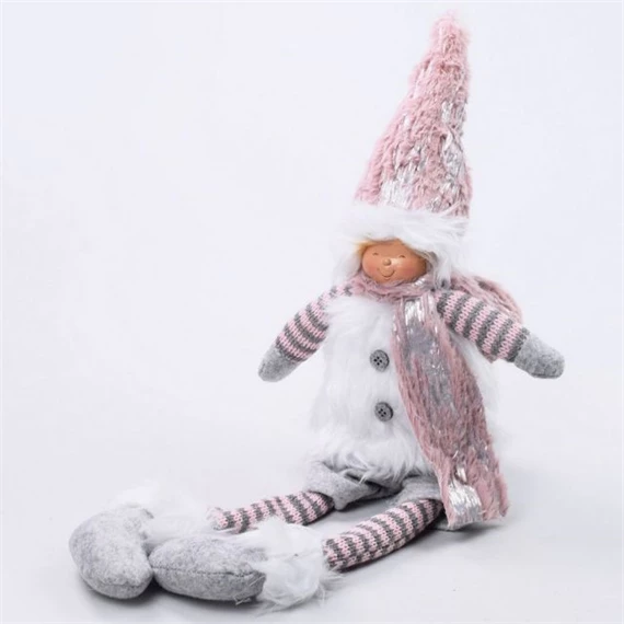 Gyerek szőrös sapkában, lógólábú 54 cm