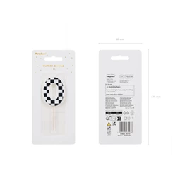 Gyertya 0-ás szám születésnapi 5,5 cm mix