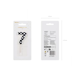 Gyertya 7-es szám születésnapi 5,5 cm mix