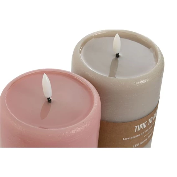 Gyertya LED-es 400 g 10x10x18 cm 2 féle