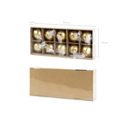 Gyertya gömb fémes arany 6 cm S/10