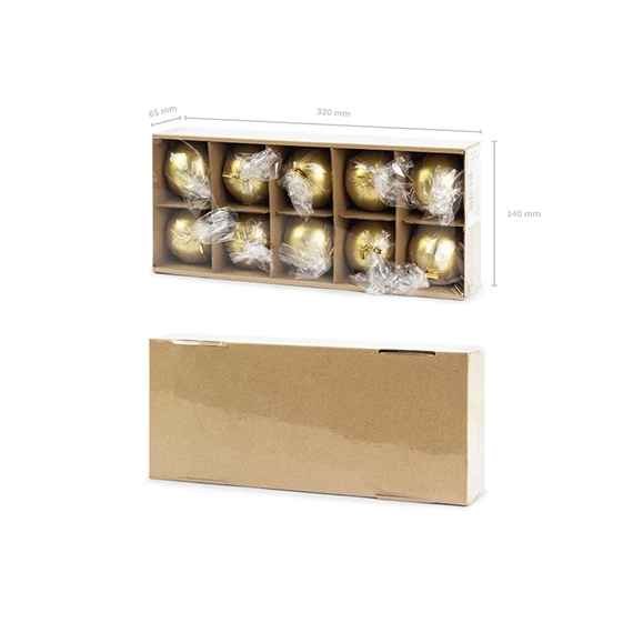 Gyertya gömb fémes arany 6 cm S/10