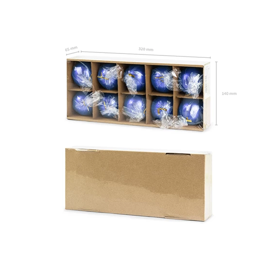 Gyertya gömb fémes tengerészkék 6 cm S/10