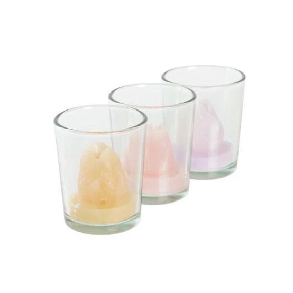 Gyertya tulipán alakú 5x5x7 cm 3 féle