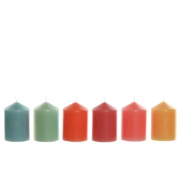 Gyertya 6,7x6,7x10 cm 6 féle