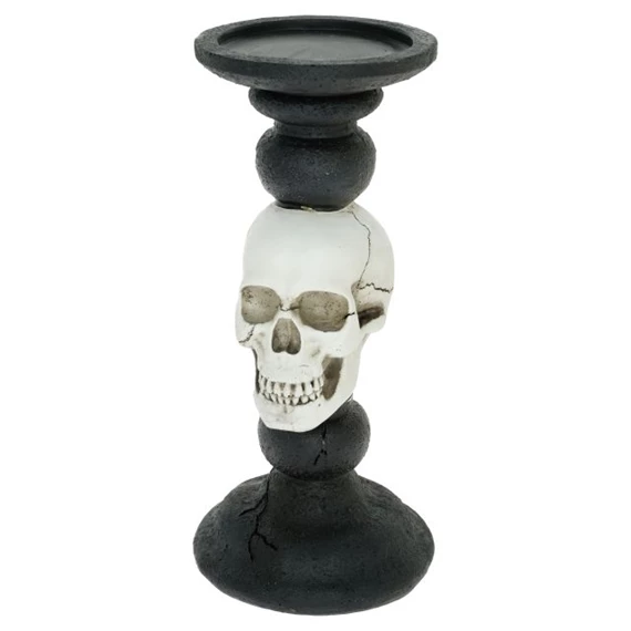 Gyertyatartó koponyával 11x11x23,3 cm