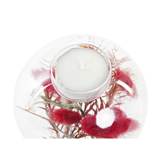 Gyertyatartó szárazvirág 10x10x9 cm 2 féle