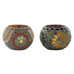 Gyertyatartó 11x11x7 cm 2 féle