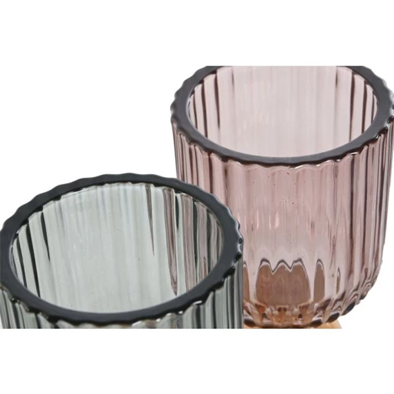 Gyertyatartó 9x9x17 cm 3 féle