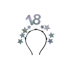 Fejpánt csillagokkal 18, 22x21,5 cm arany