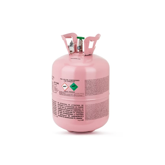 Héliumos palack rózsaszín 50 lufihoz