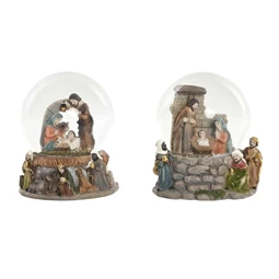 Hógömb Betlehem LED-es 11,5x10,5x13 cm 2 féle