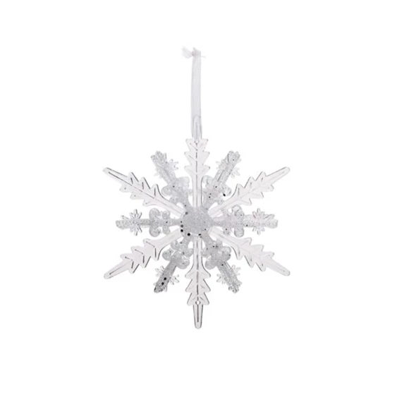 Hópihe glitteres, akasztós 16 cm