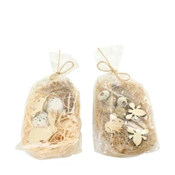 DIY igazi tojással, figurával 12x3x20 cm 2féle