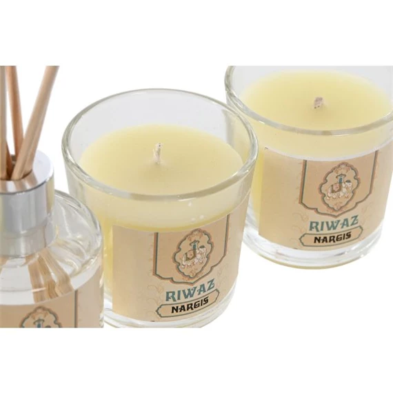 Illatosító és gyertya szett 25x16x6 cm 5 féle S/3