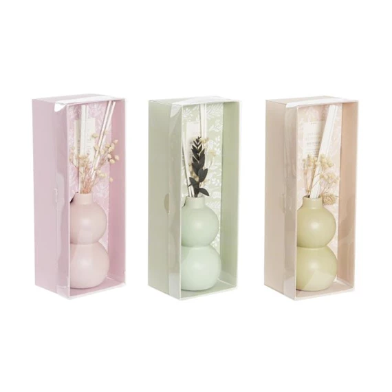 Illatosító pálcával 100 ml virág illatú 8x8x25,5 cm 3 féle