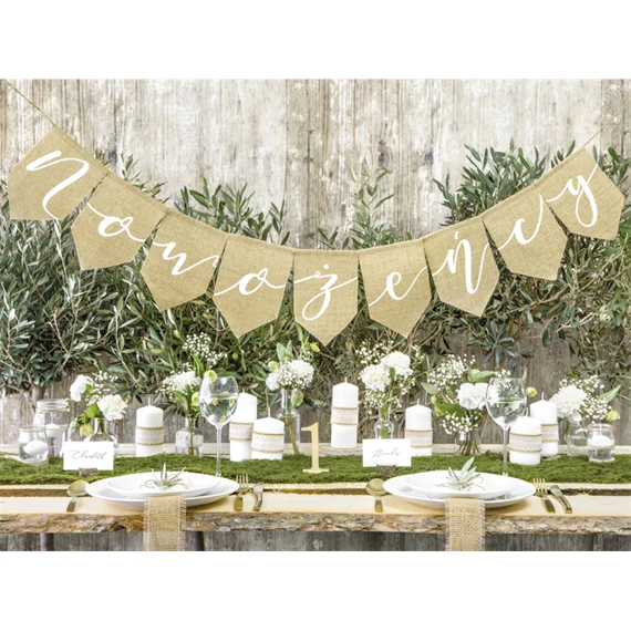 Juta szalag csipkével 5x500 cm