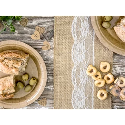 Jutaszövet székmasni csipkével 15x275 cm