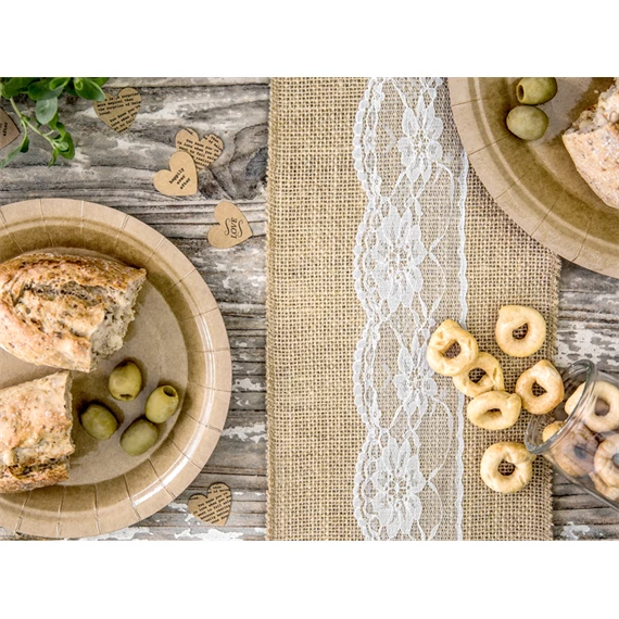 Jutaszövet székmasni csipkével 15x275 cm