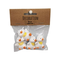 Kacsa kendővel 3,3x2,3x3,4 cm 4féle S/4