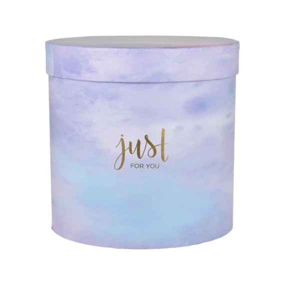 Kalapdoboz márvány mintás, "Just for you" felirattal 19,5x19 cm S/3