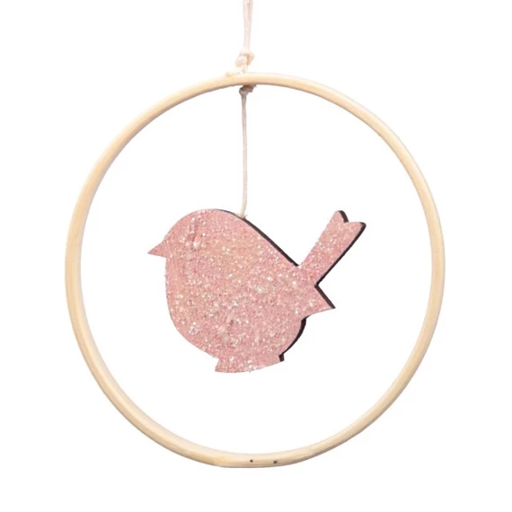 Karika madárral, akasztós 10 cm S/2