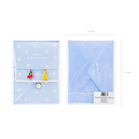 Kártya karkötőkkel szép napot!, 10,5x14,8 cm