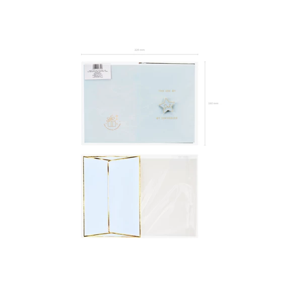 Kártya zománc kitűzővel apa, 10,5x14,8 cm