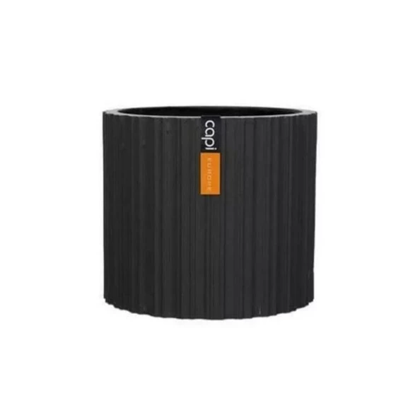 Kaspó kerek, 3D csíkos 14x14x13 cm