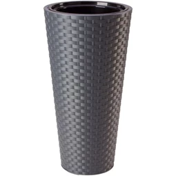 RATTANA SLIM kaspó kerek, ültető betéttel 40 cm