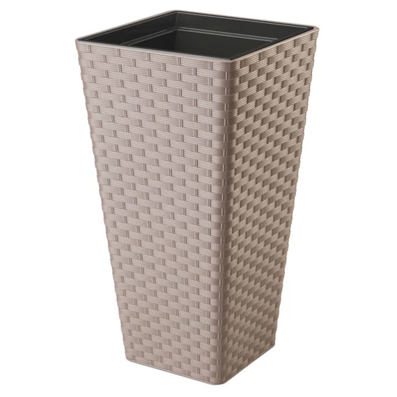RATTANA SLIM kaspó szögletes, ültető betéttel 35 cm