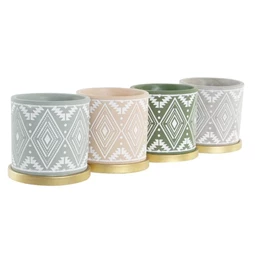 Kaspó alátéttel 13x13x13 cm 4 féle