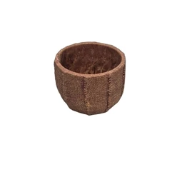Kaspó kerek, textil mintázattal 11,5x11,5x9 cm