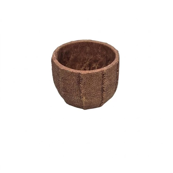 Kaspó kerek, textil mintázattal 11,5x11,5x9 cm