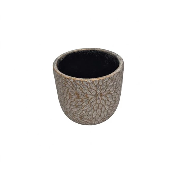 Kaspó kerek, virág mintával 14x14x12,5 cm
