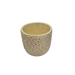 Kaspó kerek, virág mintával 14x14x12,5 cm