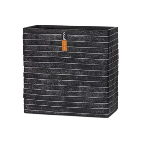 Kaspó szögletes, csíkos 26x14x24,5 cm