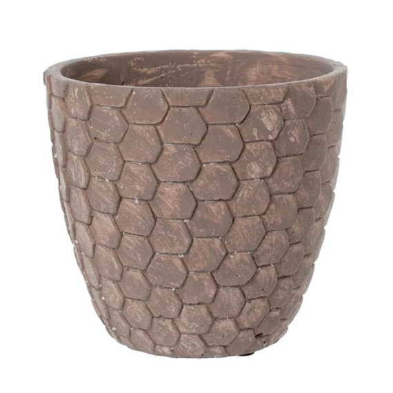 Kaspó hatszög mintával 15,5x14 cm