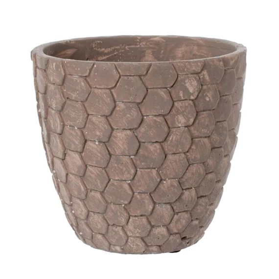 Kaspó hatszög mintával 15,5x14 cm